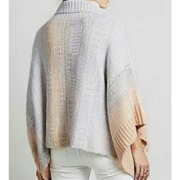FREE PEOPLE Nordic Fair Isle WILLOW PONCHO Sweater Sz. S - Picture 2 of 9